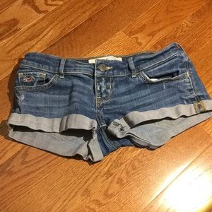 low rise jean shorts